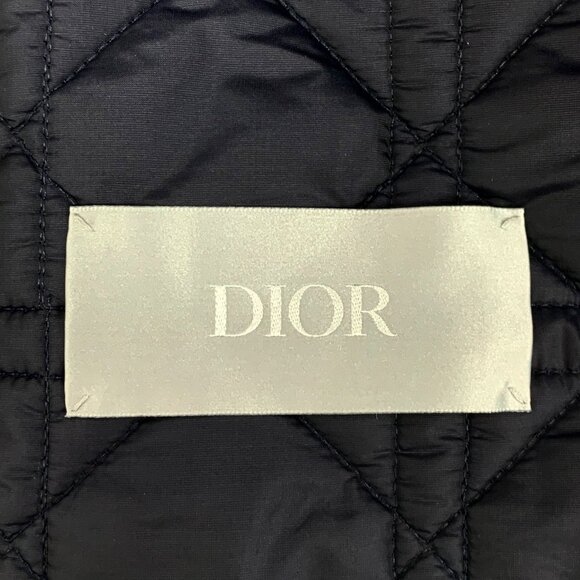 Dior Black diamond-quilted logo badge embroidered hooded long-sleeve jacket - Picture 6 of 8